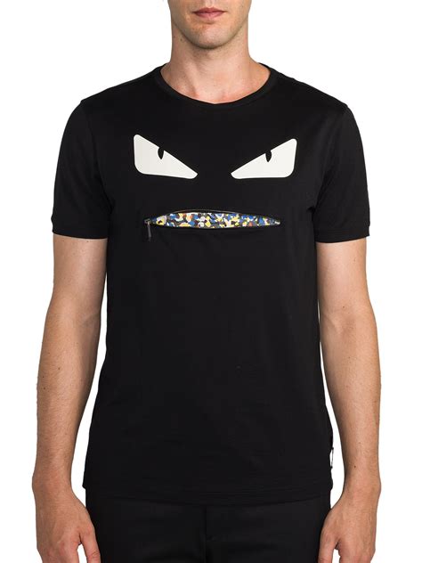 fendi monster shirt zipper|fendi t shirts.